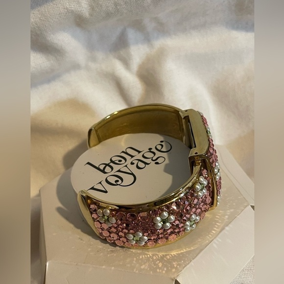 Lz of New York Aurora Borealis Ladies Watch, Pink w White Pearl flowers, Works! - Picture 9 of 14